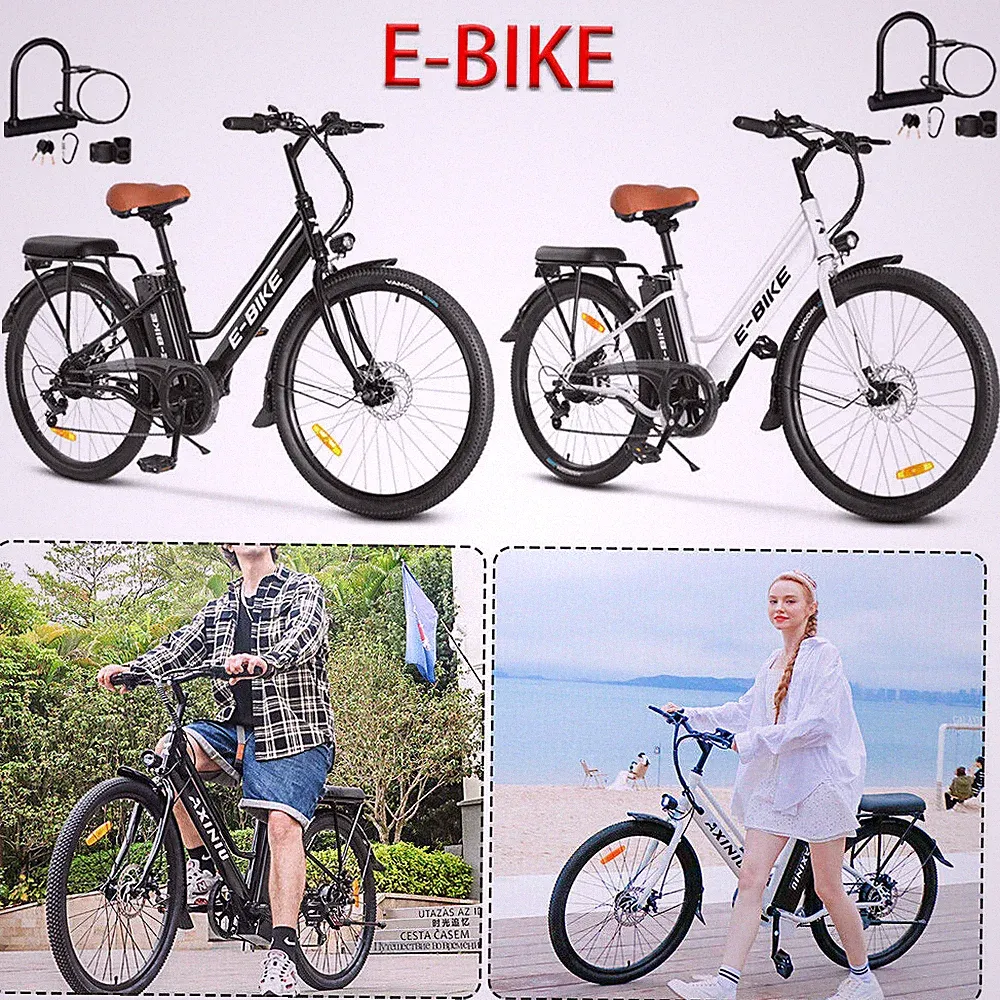 26'' Ebike Electric Bike Beach City Cruiser Bicycle 750W Motor E-bike For Adults