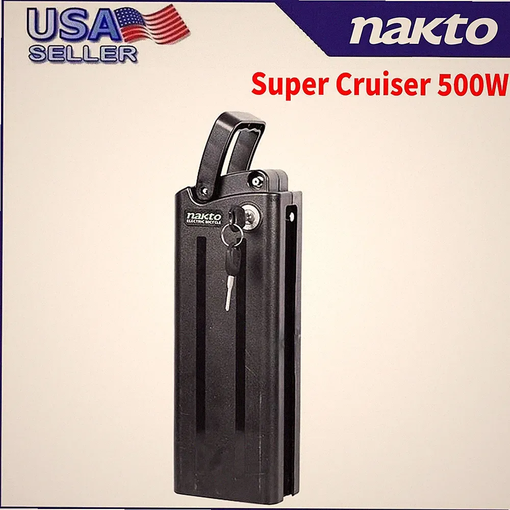 NAKTO Super Cruiser 500W Electric Bicycle 48V 12A Lithium Battery USA