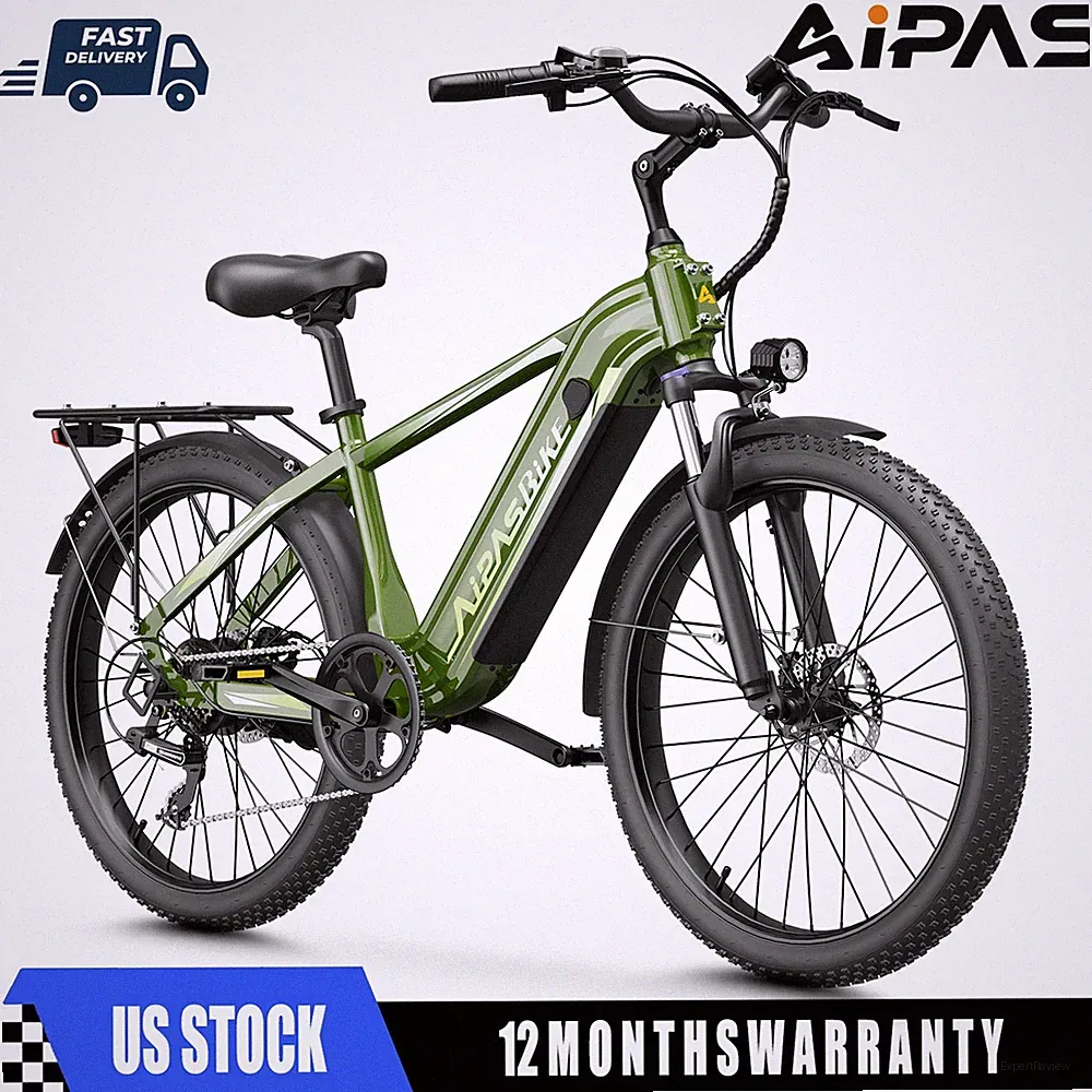 new 24" TIRE ADULTS ELECTRIC BIKE 1100W 28MPH 48V 18AH CITY EBIKE